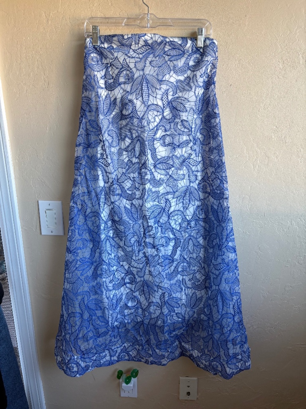 Strapless Anthropologie Blue Dress Size S NWT
